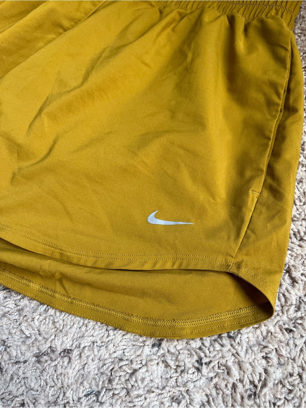 Nike Women's Mustard Yellow Athletic Shorts